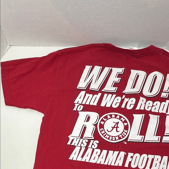 Bright Red Alabama football Short Sleeve Tee with Graphic Print - Picture 7 of 9